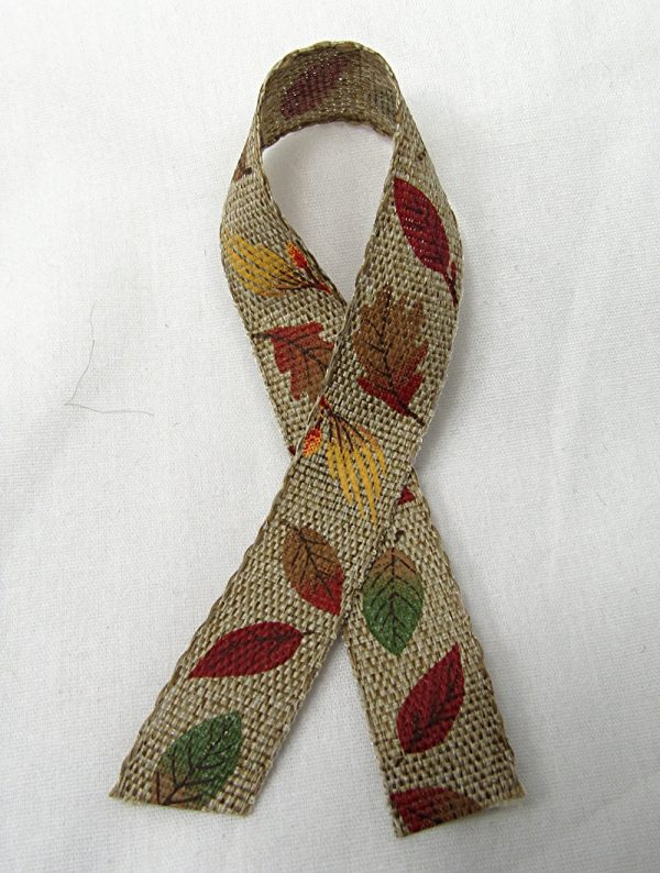 linen leaves ribbon