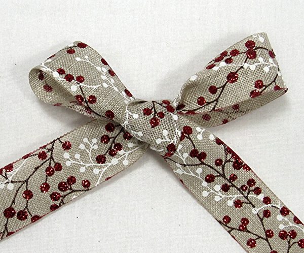 Linen Glitter Holly Berries - Image 2