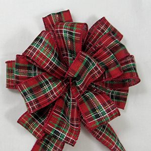 wired red plaid ribbon