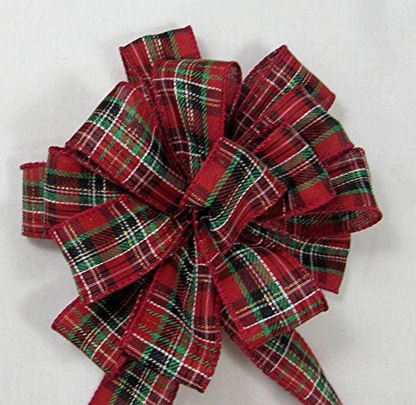 wired red plaid ribbon