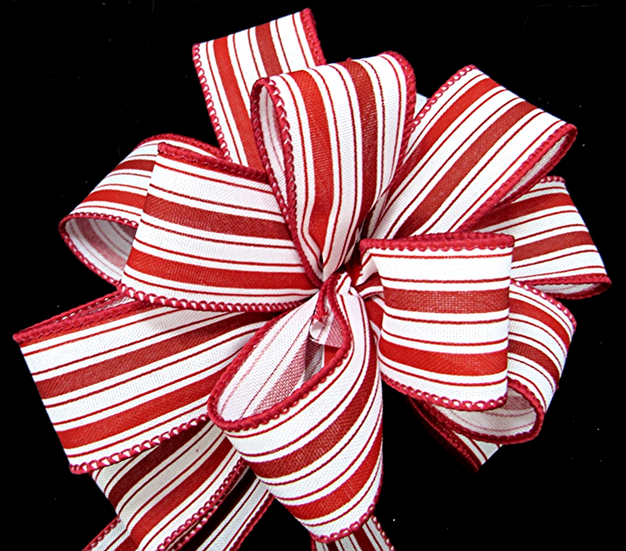 Celebrate It Christmas Wired Ribbon Red & White Striped