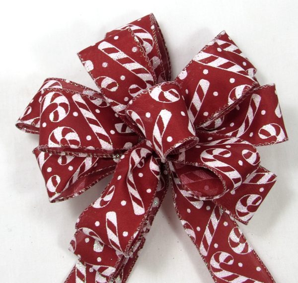 wired candy canes ribbon