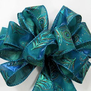 peacock feather ribbon