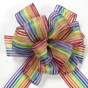 sheer rainbow ribbon