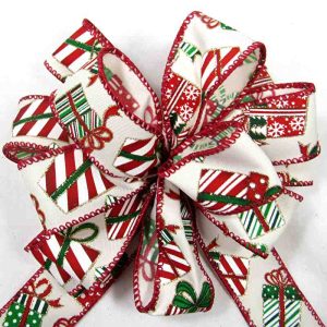 wired christmas presents ribbon