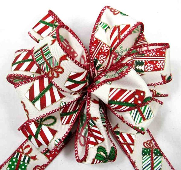 wired christmas presents ribbon