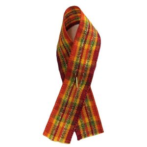 metallic fall plaid ribbon