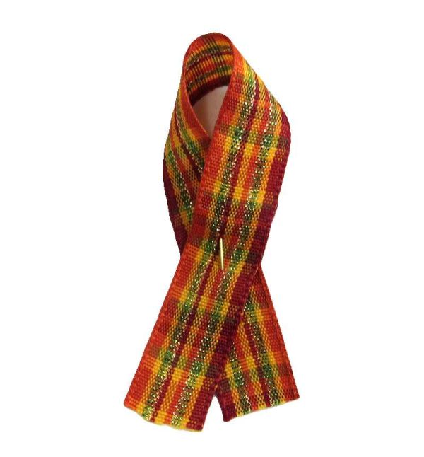metallic fall plaid ribbon