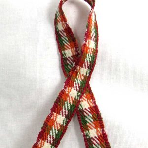 orange thin plaid ribbon
