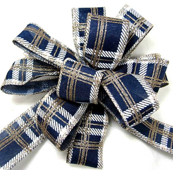 wired Metallic Christmas Ribbon