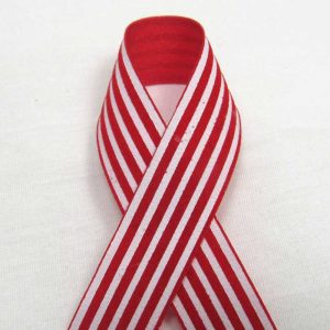 red & white striped ribbon