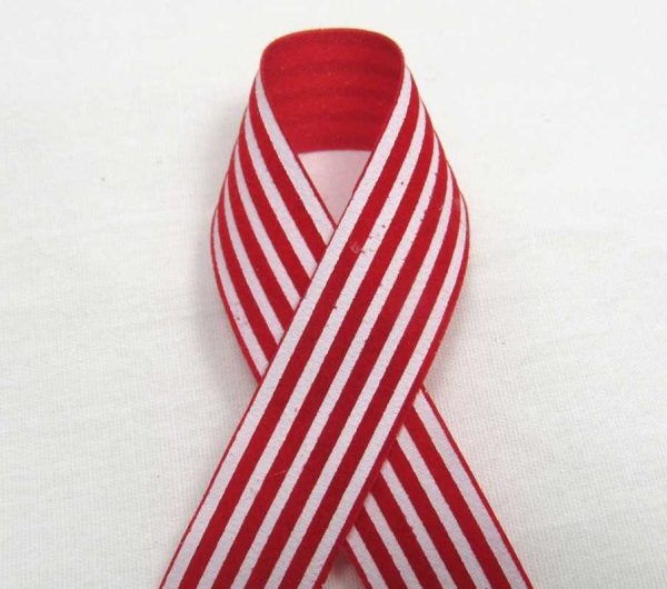 red & white striped ribbon