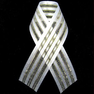 sheer metallic ribbon