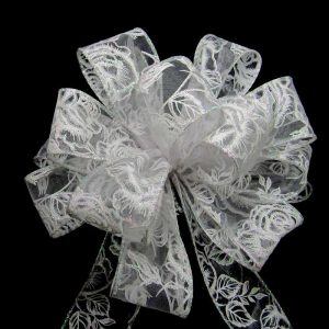 white rose ribbon