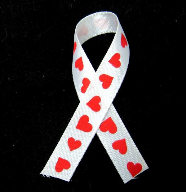 Satin Heart Ribbon from American Ribbon Manufacturers