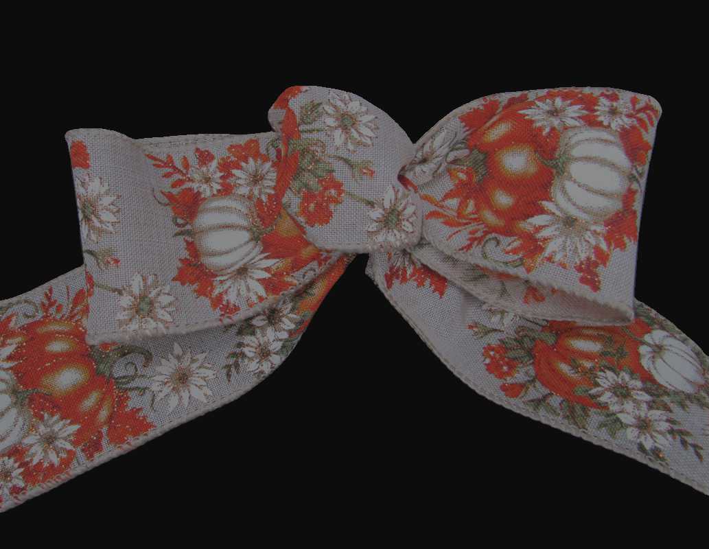 wired pumpkin ribbon