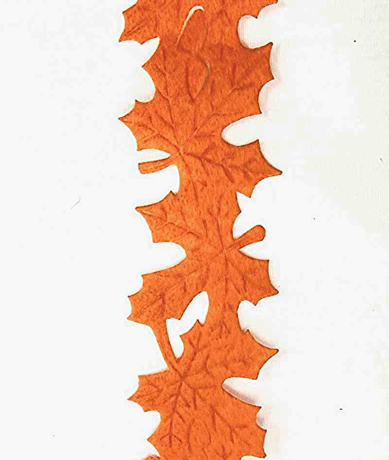 felt leaf garland