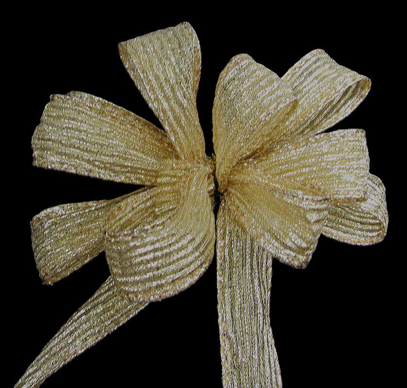 sheer metallic ribbon