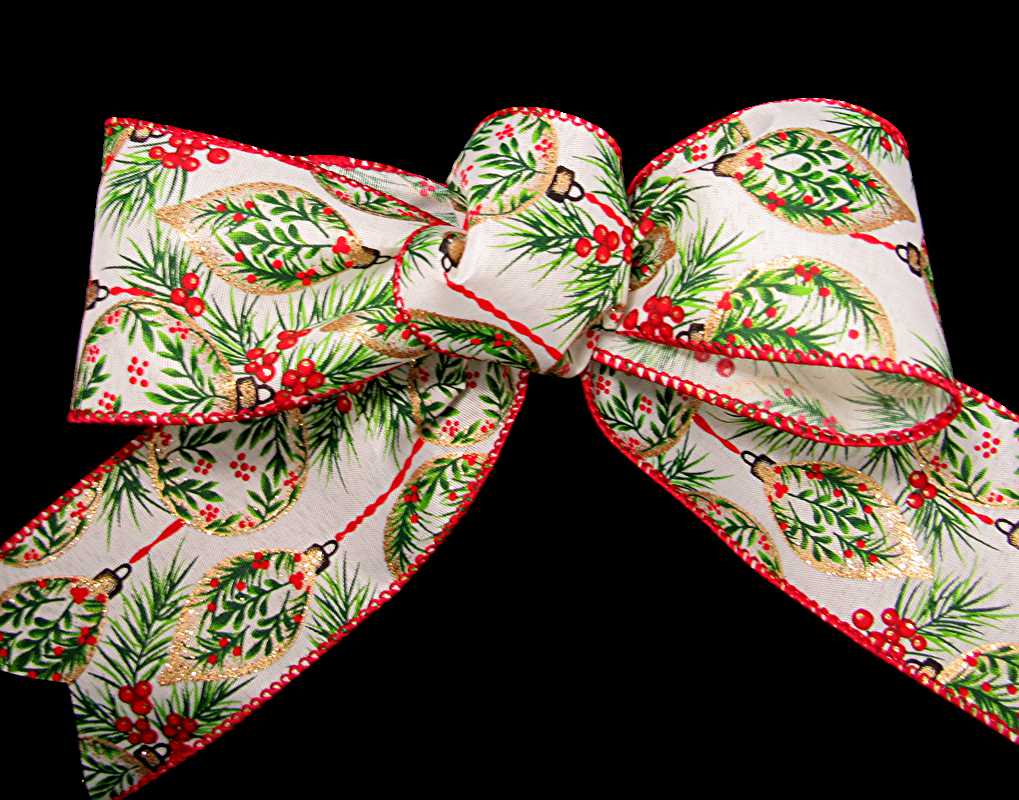 holly ornament ribbon