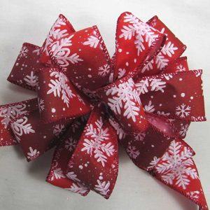 red snowflake ribbon